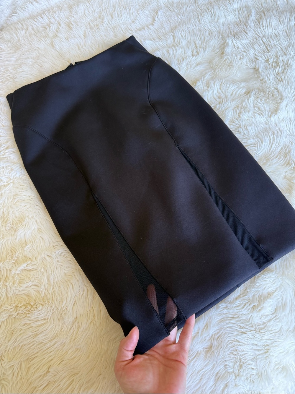 Guess Los Angeles - Black Skirt with Sheer Mesh Slits on the front size small